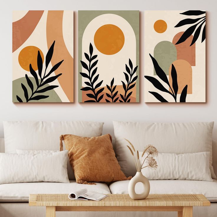 Minimalist wall art handmade painting